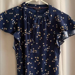 NWT NAVY BLUE TOMMY HILFIGER FLOWERED SUMMER DRESS